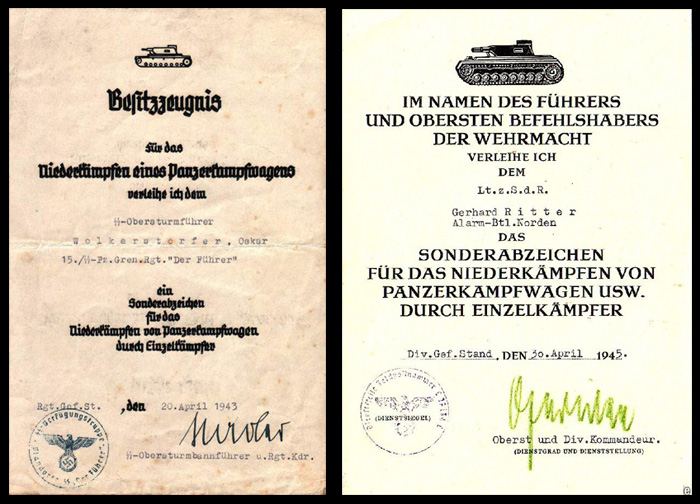 Award documents